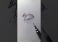 🦢 Swan Drawing – SO EASY! ✨ #foryou #art #drawing #shorts #howtodraw #easydrawing #tutorial #sketch