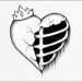 How to Draw a Broken Heart with Crown | Dark Aesthetic Pencil Art