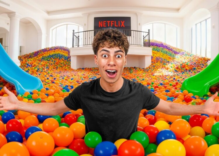 24 HOURS Living in a GIANT BALL PIT House! | The Royalty Family