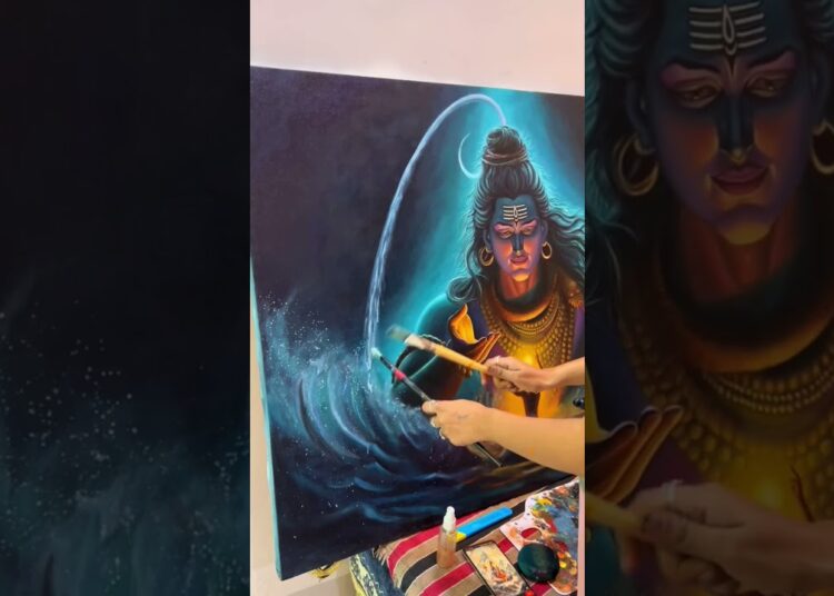 Shiv ji painting||bholenath painting|| #acrylicpainting #shivjipainting #varanasiinfluencer #artist