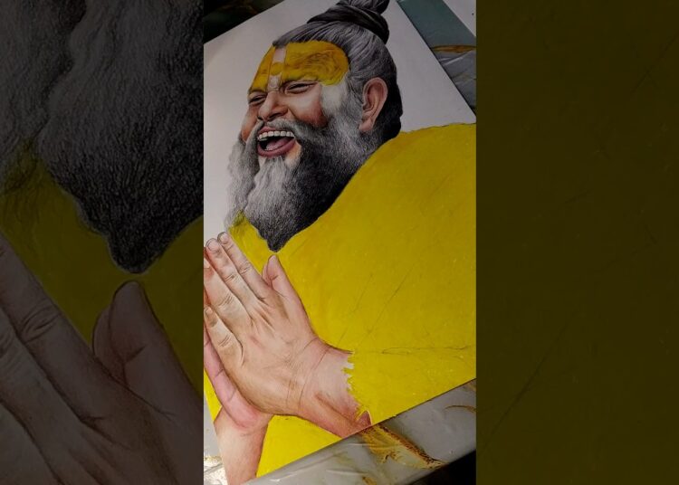 Progress Drawing 😍🙏🏻🌼 #artist #art #drawing #paintstudio #shortfeed #premanandjipravachan #radha