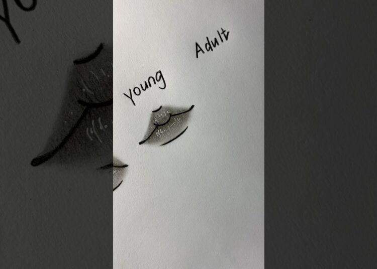 Lips drawing baby to adult #howtodraw #art #sketch #artist #drawing #shorts