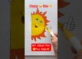 Creative Sun Art For Kids 🌞🌈 #kids #drawingforkids #kidsvideos #cartoon #shorts #ytshorts