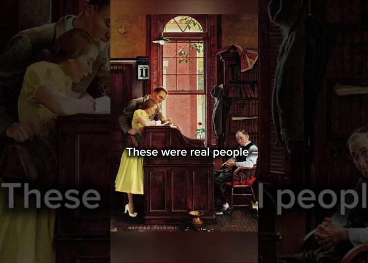 Norman Rockwell — Marriage License (1955)#history#art#artist#painting#real#marriage#love#classic#fyp