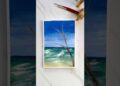 Blue Sky Seascape 🌊 / Silent Tropical Beach #sea #painting #landscape #short #artist #sunset #art