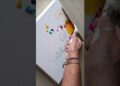 Interesting art technique 🎨✍️ #acrylicpainting #shorts #youtubeshorts