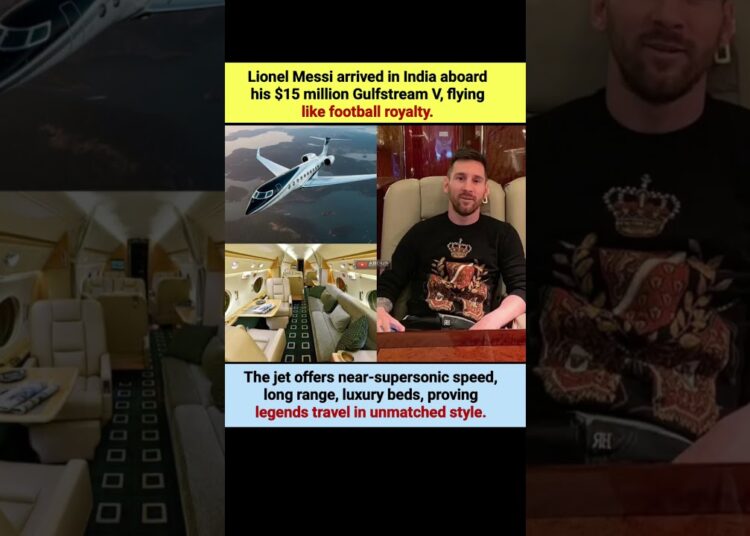 Lionel Messi Arrives in India via $15M Gulfstream V, Royalty in the Skies #MessiStyle