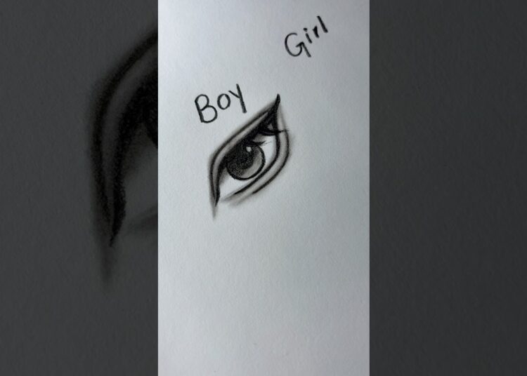 Rabbit girl and boy eye #howtodraw #art #drawing #artist #shorts