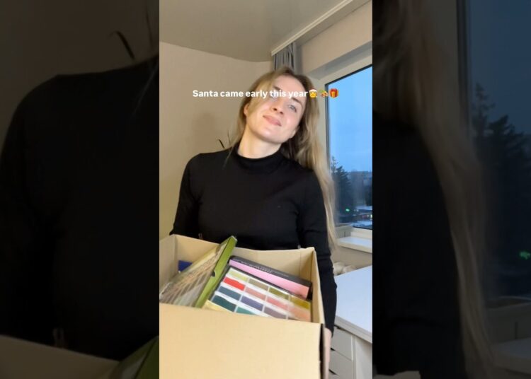 Christmas Art Supplies Haul🎄🎁🎨 #art #artshorts #unboxing #unpacking #artist #artsupplies