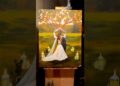 What happens when it rains…😱 #liveweddingpainting #liveweddingpainter #2026bride #miamibeach #art
