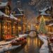 Snowy Cozy Coffee Shop Ambience with Relaxing Jazz Music 🎄 Gently Fireplace Christmas Jazz Melody
