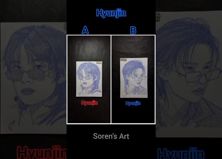 A or B Hyunjin drawing | Soren’s Art #straykids #hyunjin #kpop #drawing #art #sjram