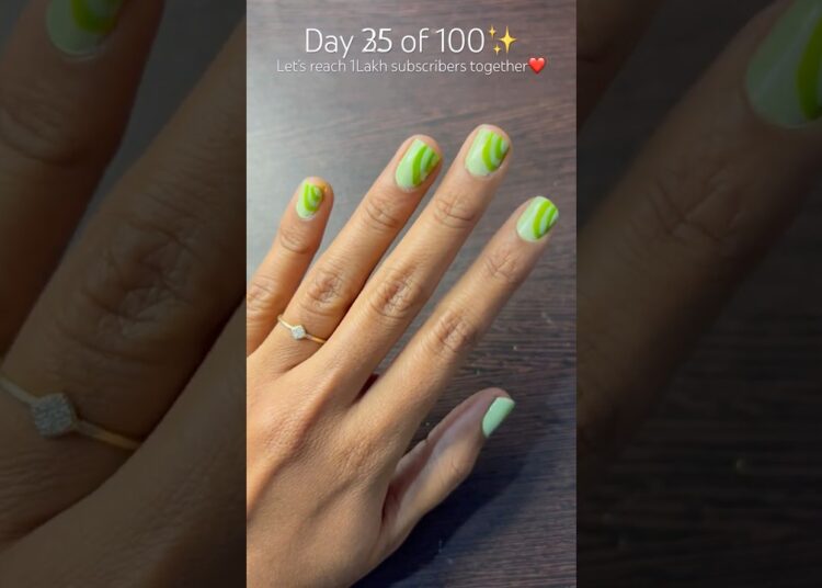 Day35- Easy nail art for short nails #nailart #short #nails #diy #ytshorts #shorts