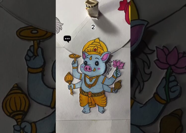 Varaha avtar ✨🥰 #shorts #art #varahaavatar #vishnu #yt #fyp #artist