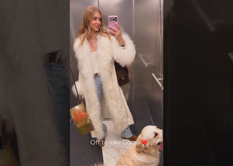 CHIARA FERRAGNI porta Paloma sul Lago di Como ♥️