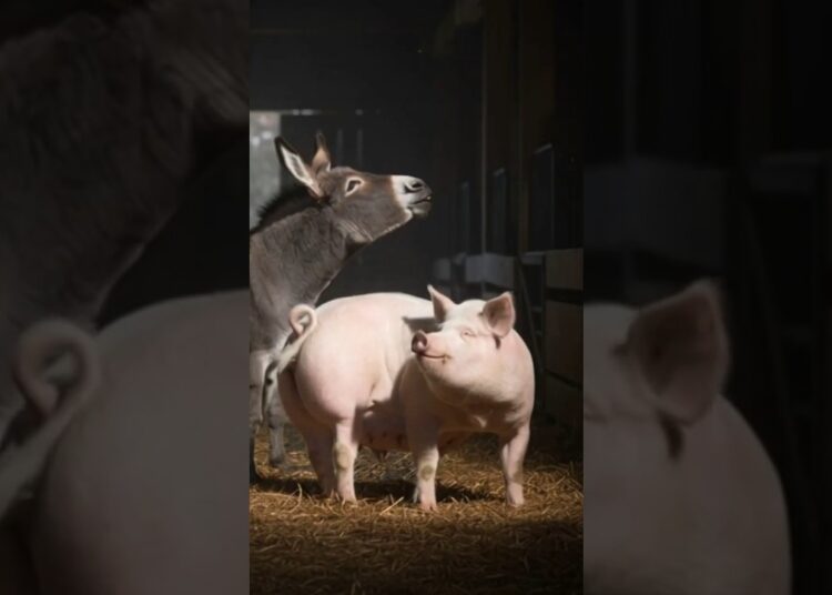 They are plotting against the farmer! 🐷😂 Farm Gossip