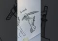 Body drawing (knife,gun,sword) #howtodraw #art #shorts #sketch #artist #drawing