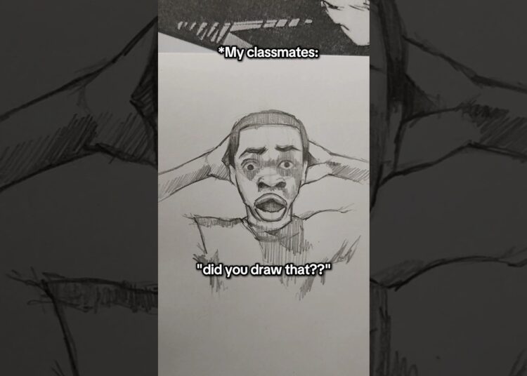 POV: When you start drawing in class 😭 | Classmates’ reactions be like 😂🎨 #relatable #artshorts