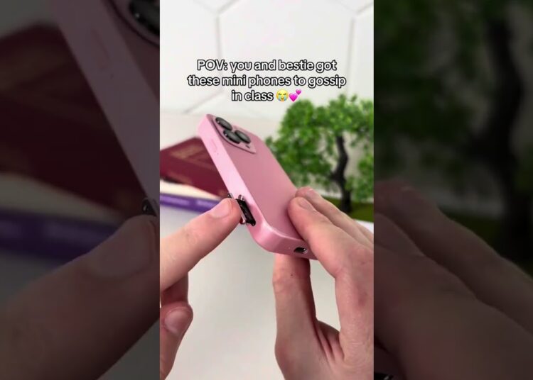 You and bestie got these mini phones to gossip in class 😭 Link in bio! #miniphone #phone #gossip #b