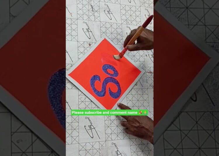 English calligraphy with brush Handwriting #trending #art #video #youtuber #viral #artwork #artist