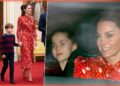 Catherine Radiant In Striking Red Pussy-Bow Dress As Royal Family Gathers For Annual Christmas Lunch