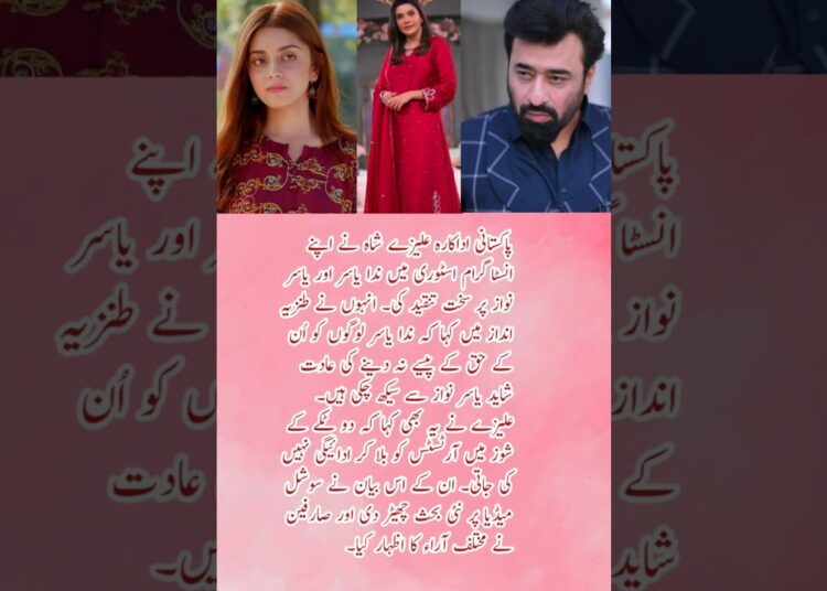 Pay Artists First!” 🔥 Alizeh Shah Calls Out Nida Yasir & Yasir Nawaz