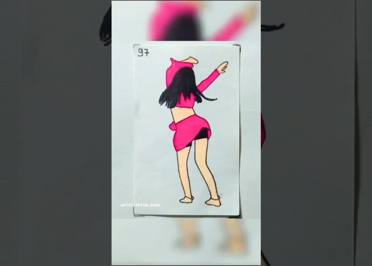 beutiful girl dance in artist style💃🤩 #dance #flipbook