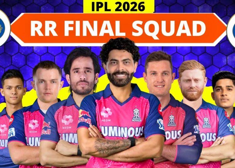 IPL 2026 – Rajasthan Royals Full & Final Squad | RR Team 2026 Players List | RR 2026 Squad
