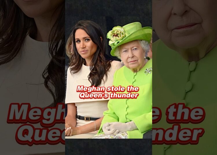 Meghan stole the Queen’s thunder #fyp #foryou #meghan #royal