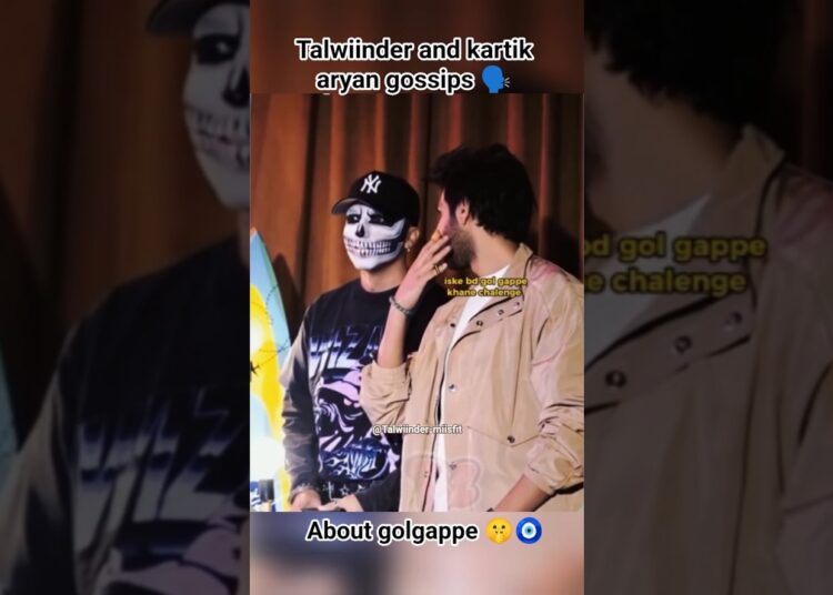 talwiinder & Kartik aryan secret gossips about golgappe🤫😂#talwiinder #trending #shorts #song #viral