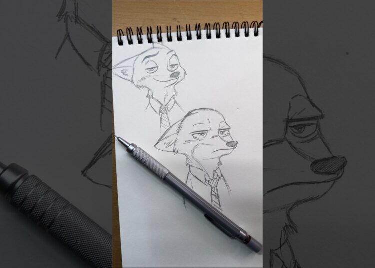 how to draw Nick wilde 🦊✨ #nickwilde #judyhopps #zootopia #zootopia2 #art #howtodraw #sketch #art