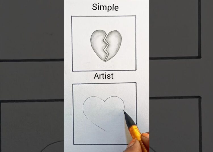 Simple vs Artist || Drawing tutorial || #trending #art #shortvideo #viral #artist #foryou #ytshorts