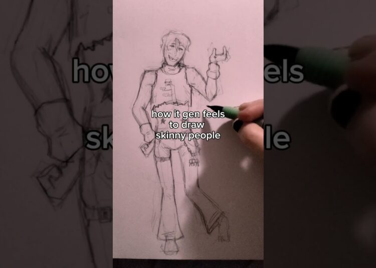 idk if thats even skinny 😭 #art #artist #drawing #artartist #oc #sketch