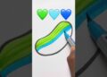 💚🩵💙Creative Art #art #drawing#artist #shorts #viralvideo #trending #brushpen #creative