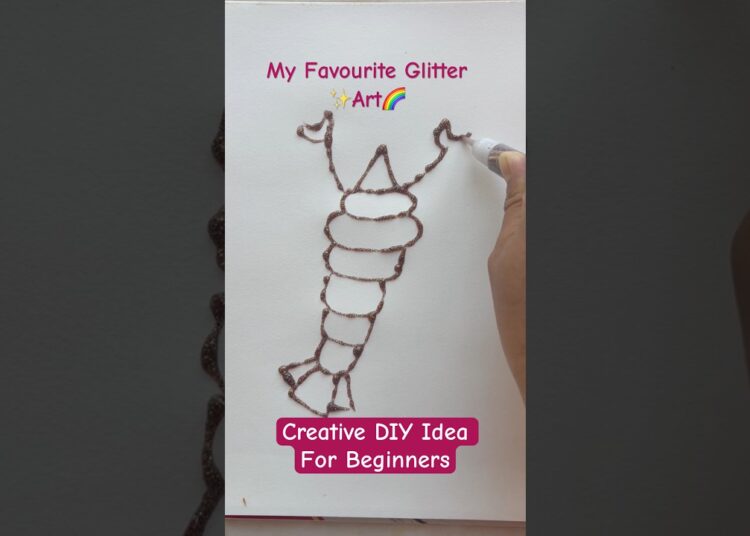 Best Creative Glitter ✨🌈 Art #shorts #glitter #creativecrafts #kids #artidea #magic