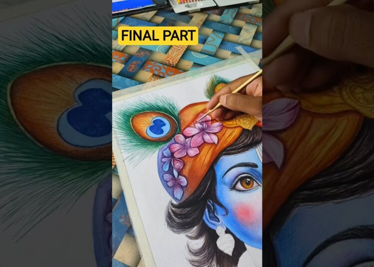 FINAL PART Bal🥰Krishna 🪄🪈#shorts #artvlog #youtubeshorts #janmashtamispecial