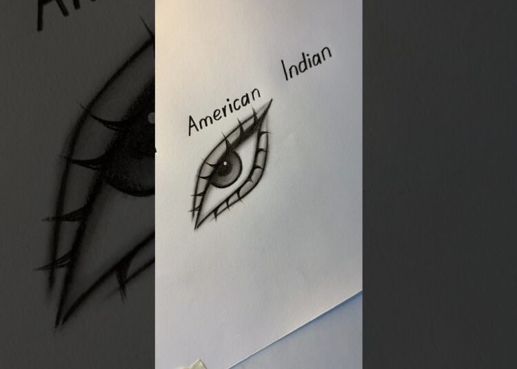 Eye drawing ( Indonesian, indian and american) #howtodraw #art #drawing #artist #shorts