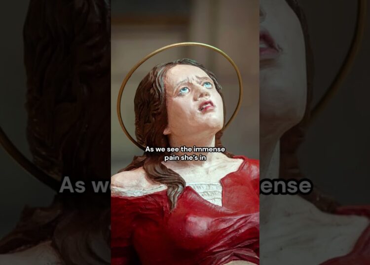 The Statue of Mary Giving Birth That Was Beheaded | Crowning (2024) by Esther Strauß #art #statue