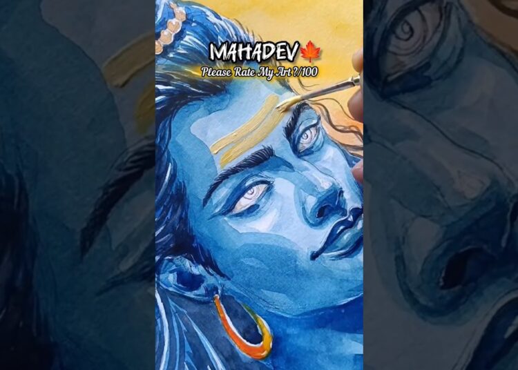 Support Me 🙏🥺 #mahadev #artshorts #painting #watercolor #artist #drawing #art