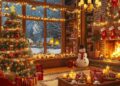 Peaceful Christmas Music for Relaxation 🎄 Beautiful Christmas Ambience 🔥Warm Fireplace & Soft Snow❄️
