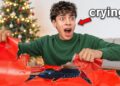Opening his Dream Christmas Present