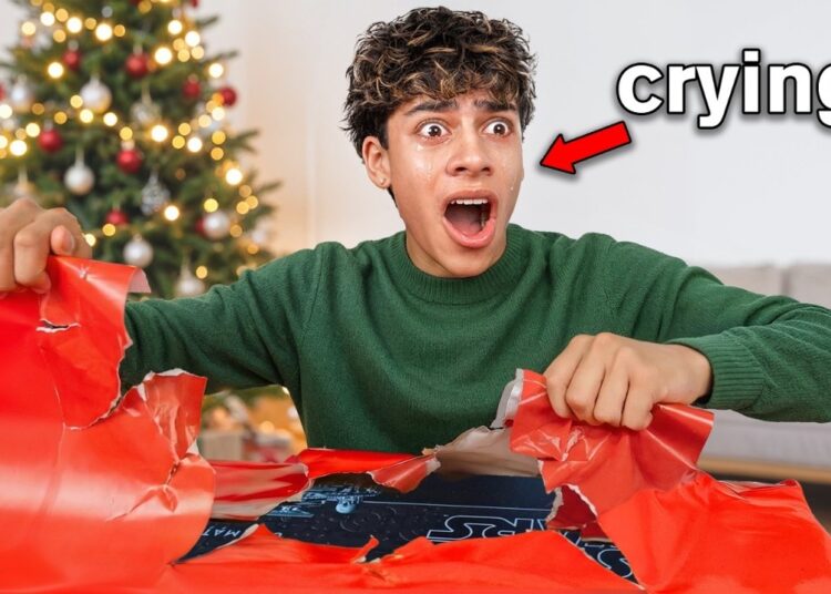 Opening his Dream Christmas Present