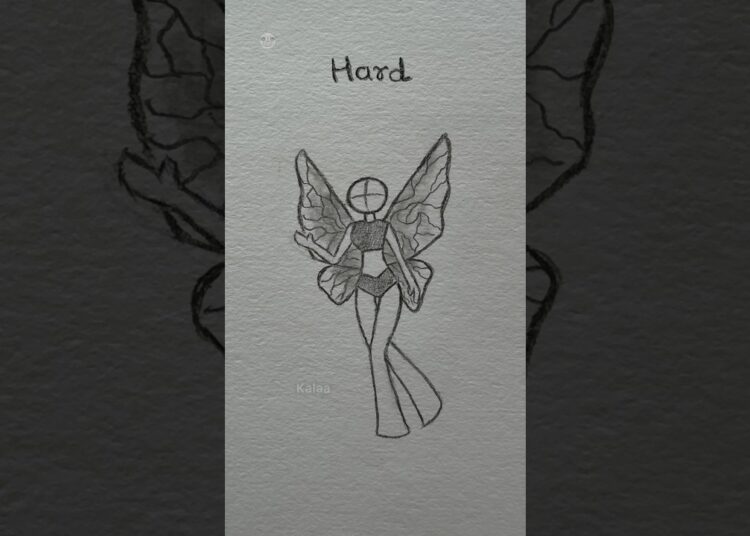 How to draw stickman fairy body #art #shorts #drawing #tutorial #sketch