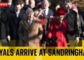 Royals arrive for Christmas service at Sandringham