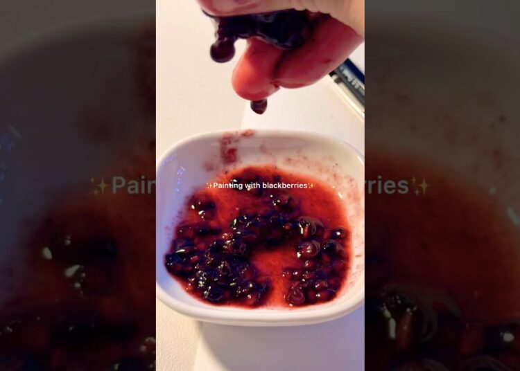 Painting with blackberries✨#shorts #art #viral #fyp #lyrics