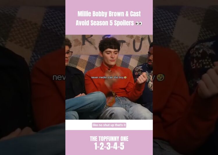 Millie Bobby Brown & Cast Avoid Season 5 Spoilers 👀 #celebrity #funny #viral #shorts #comedy