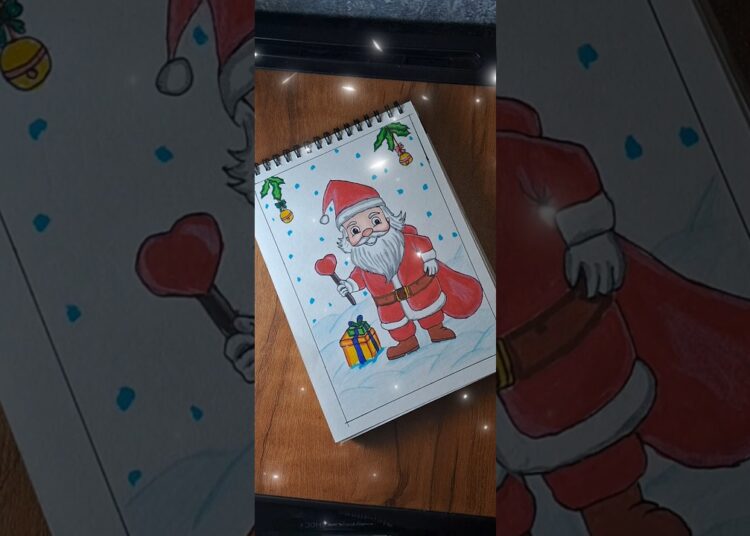 marry christmas drawing #santa drawing #artist alokmaurya