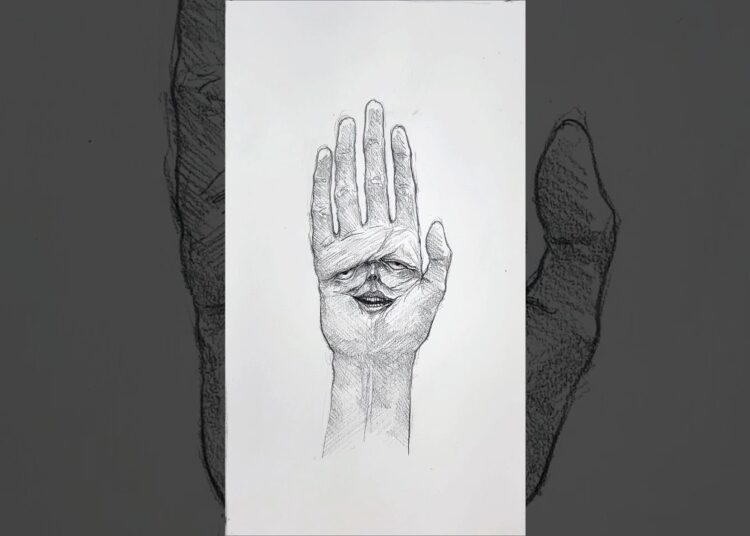 How To Draw a HAND ✋ #art #drawing #foryou #shorts
