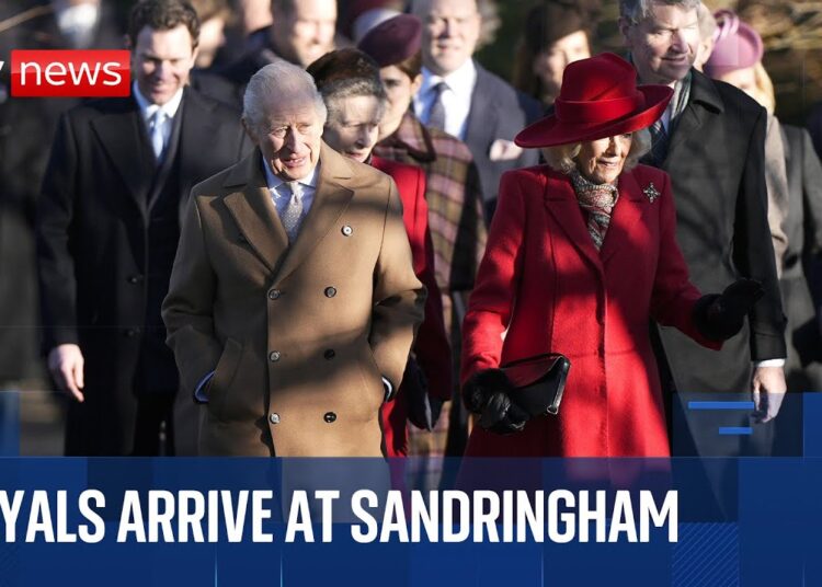 Fans gather to catch a glimpse of the Royals attending a Christmas service in Sandringham