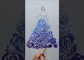 Rate this dress 1 to 100 🫶 #art #artwork #artist #draw #drawing #paint #painting #satisfying